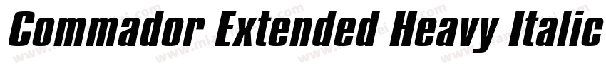 Commador Extended Heavy Italic字体转换
